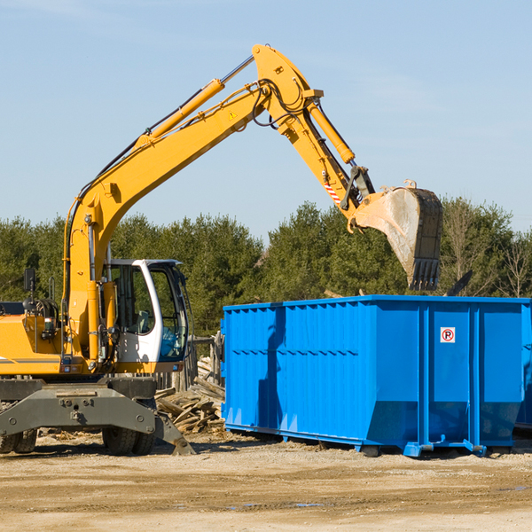 what size residential dumpster rentals are available in Underhill Center Vermont